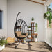 Luxe Hangstoel met Standaard – Rattan & Staal – Exclusief Lounge Comfort - Bivakshop
