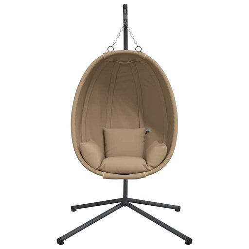 Luxe Hangstoel met Standaard – Rattan & Staal – Exclusief Lounge Comfort - Bivakshop
