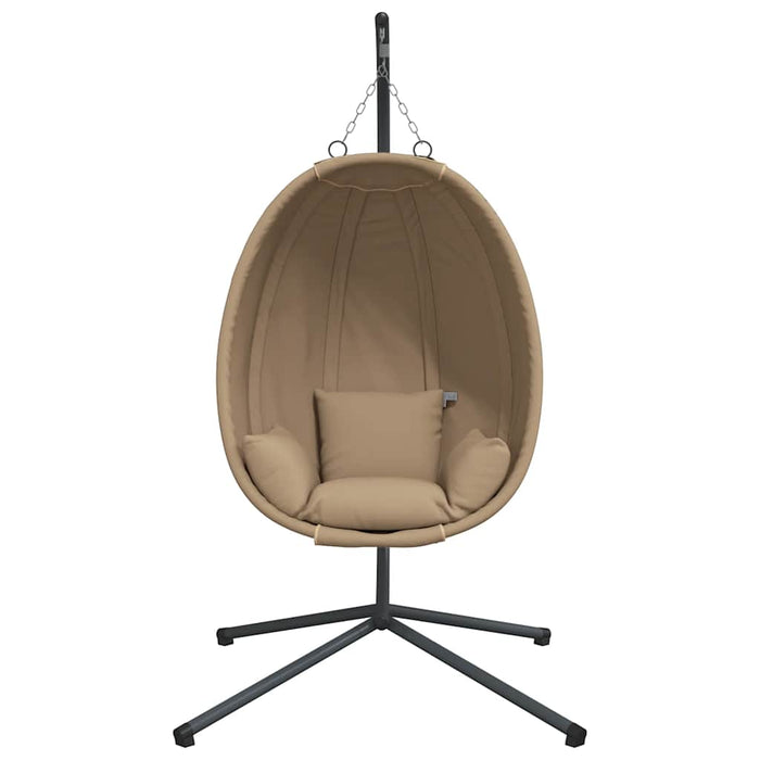 Luxe Hangstoel met Standaard – Rattan & Staal – Exclusief Lounge Comfort - Bivakshop