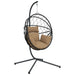 Luxe Hangstoel met Standaard – Rattan & Staal – Vrijstaande Loungestoel - Bivakshop