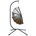 Luxe Hangstoel met Standaard – Rattan & Staal – Vrijstaande Loungestoel - Bivakshop