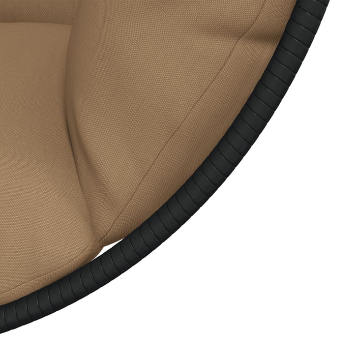 Luxe Hangstoel met Standaard – Rattan & Staal – Vrijstaande Loungestoel - Bivakshop