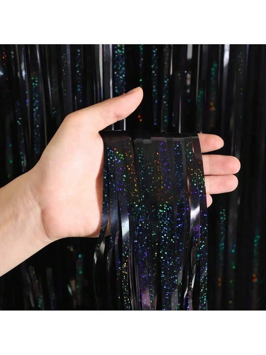 Luxe Laser Glitter Fringe Gordijn (1x2M) – Holografische Tinsel Achtergrond – Diverse Kleuren - Bivakshop