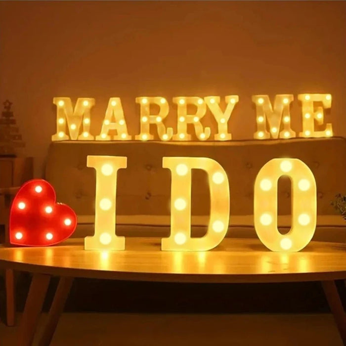 Luxe LED Letter Lamp (A - Z) – Verlichte Letters voor Bruiloft, Verjaardag & Interieur – Sfeerverlichting - Bivakshop