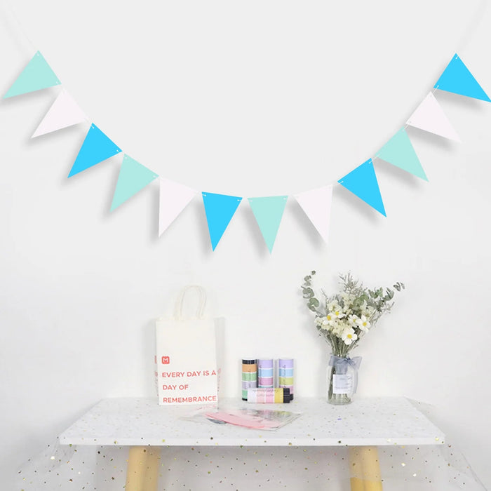 Luxe Vlaggenlijn Set – Driehoekige Banner Slinger – Stijlvolle Feestdecoratie in Diverse Kleuren - Bivakshop