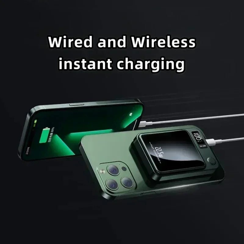 Magnetische draadloze oplader - Powerbank 22 5w 30000mah - iPhone 15 14 13 12 pro - Bivakshop