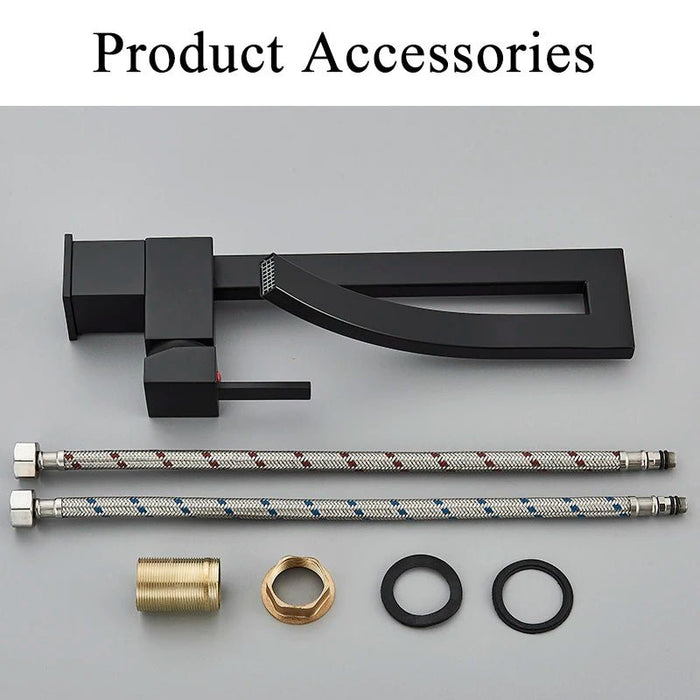 Matte zwarte badkamerkraan - Nordic minimalistisch - Bivakshop