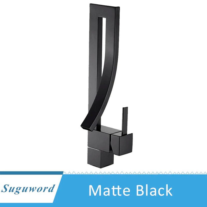 Matte zwarte badkamerkraan - Nordic minimalistisch - Bivakshop