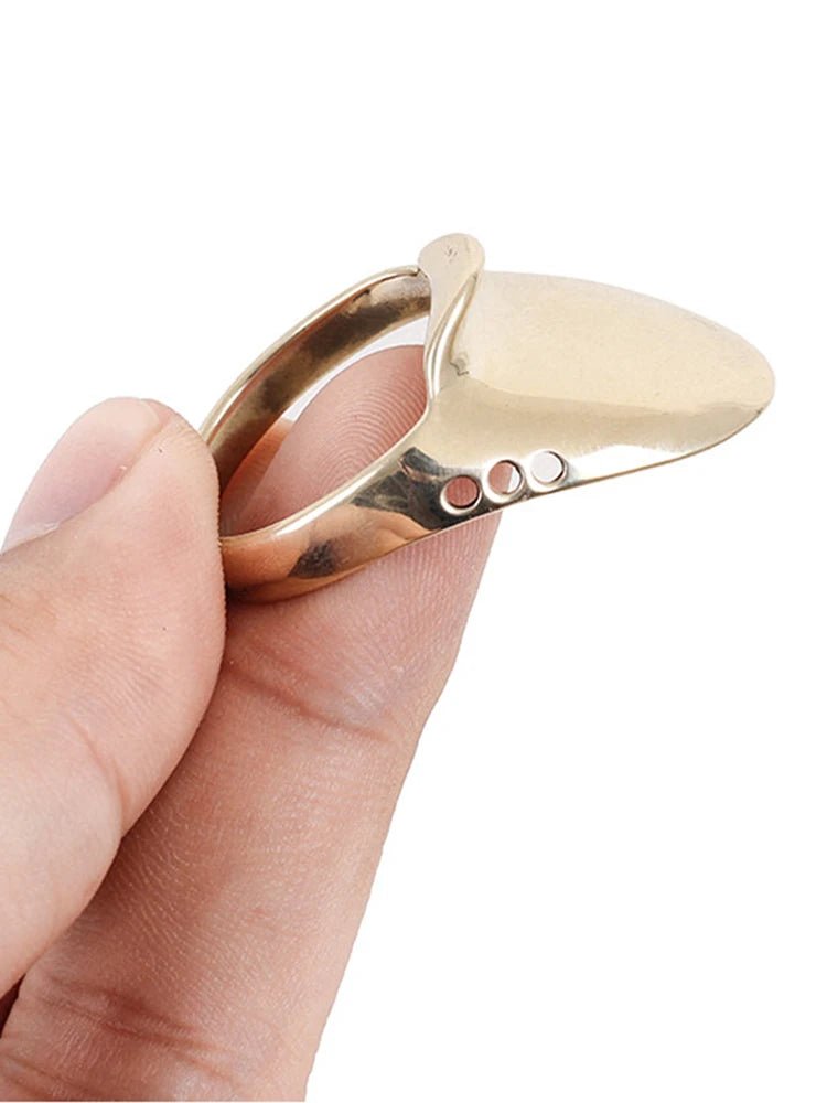Messing archery duimbeschermer – Trekkervingerring voor boogschieten en jacht - Bivakshop