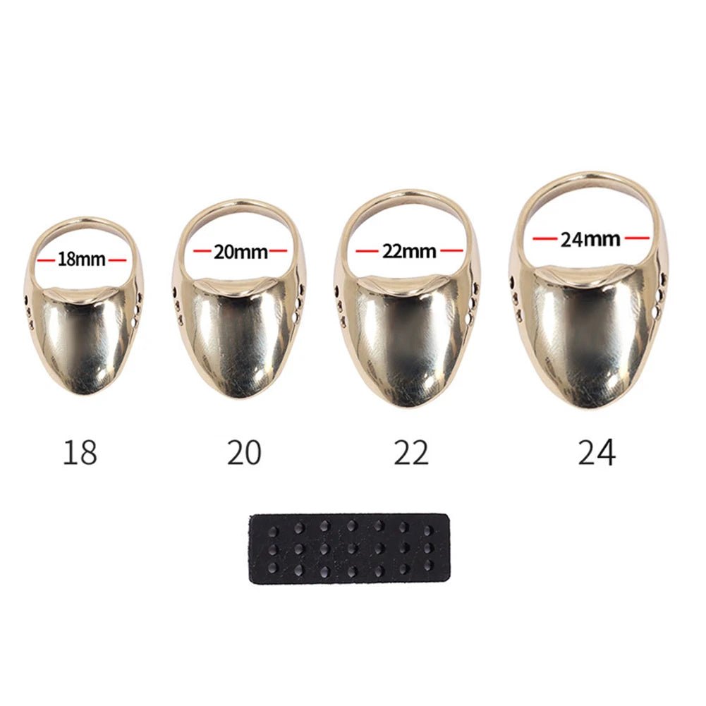 Messing archery duimbeschermer – Trekkervingerring voor boogschieten en jacht - Bivakshop