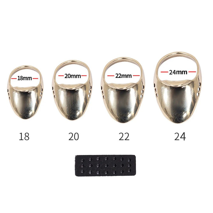Messing archery duimbeschermer – Trekkervingerring voor boogschieten en jacht - Bivakshop