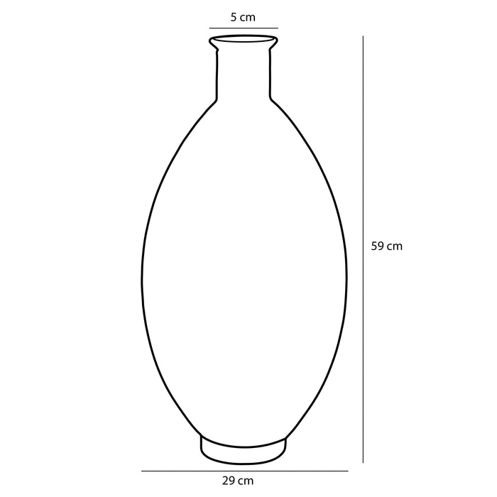 Mica Decorations - Firenza Flesvaas 59cm - Lichtroze - Bivakshop