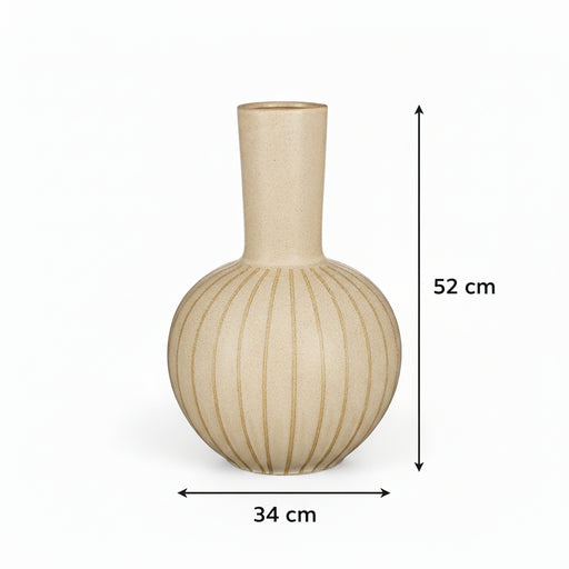 Mica Decorations - Holm Vaas 52cm - Crème - Bivakshop