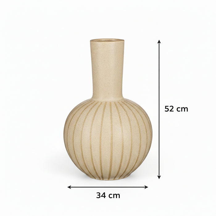 Mica Decorations - Holm Vaas 52cm - Crème - Bivakshop