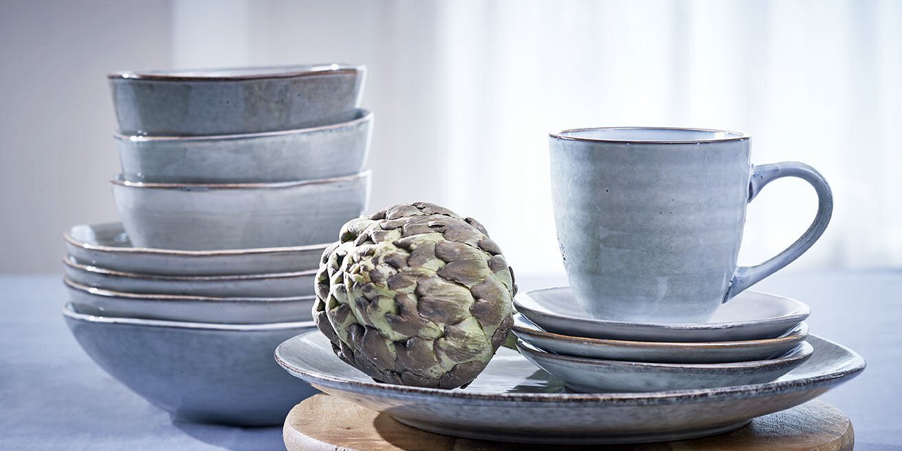 Mica Decorations - Tabo Serviesset 16 - delig - Grijs - Bivakshop
