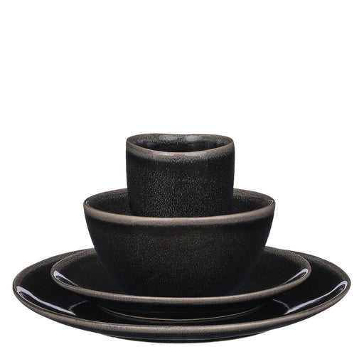 Mica Decorations - Tabo Serviesset 16 - delig - Zwart - Bivakshop