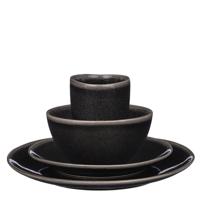 Mica Decorations - Tabo Serviesset 16 - delig - Zwart - Bivakshop
