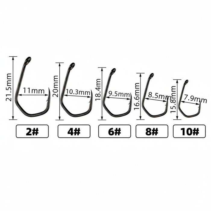Micro Barb Eyed Hooks (15x) – PTFE High Carbon End Tackle - Bivakshop