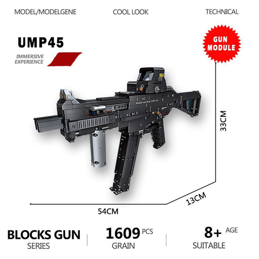 Militaire blokken - UMP45 model bouwstenen ww2 pistool - Bivakshop