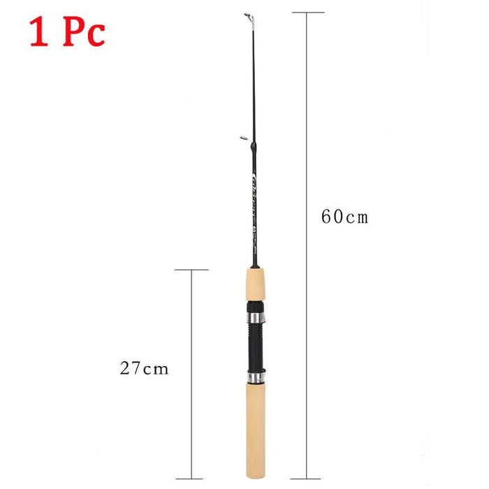 Mini telescopische winterhengel - Lichtgewicht carbon fiber - 60/80/100 cm - Bivakshop