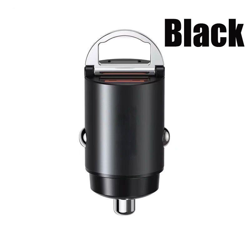 Mini usb c autolader socket adapter pd 130w - Snellader - Voor iphone samsung huawei - Bivakshop