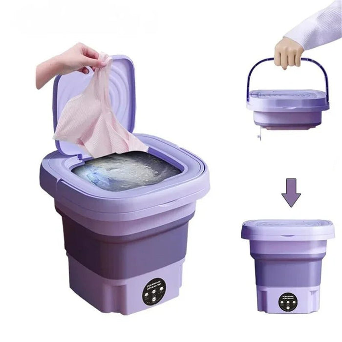 Mini wasmachine 8L – opvouwbaar – met centrifugefunctie - Bivakshop