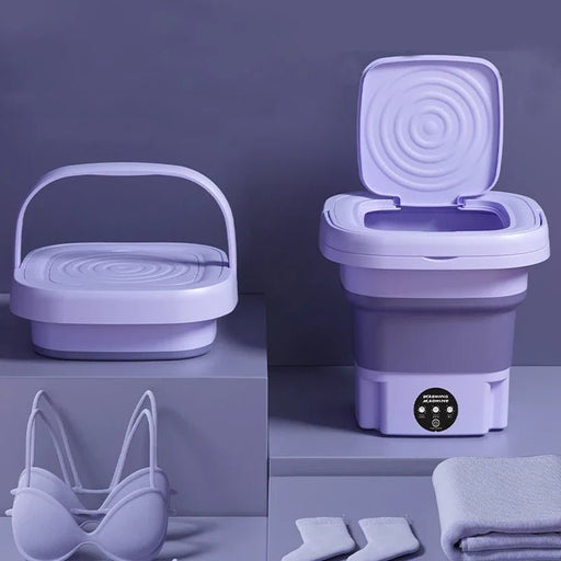 Mini wasmachine 8L – opvouwbaar – met centrifugefunctie - Bivakshop