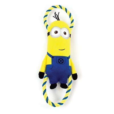 Minions - Pluche Kevin Hondenspeeltje met Flostouw - 46 cm - Bivakshop