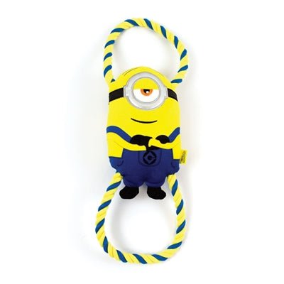 Minions - Pluche Stuart Hondenspeeltje met Flostouw - 38 cm - Bivakshop
