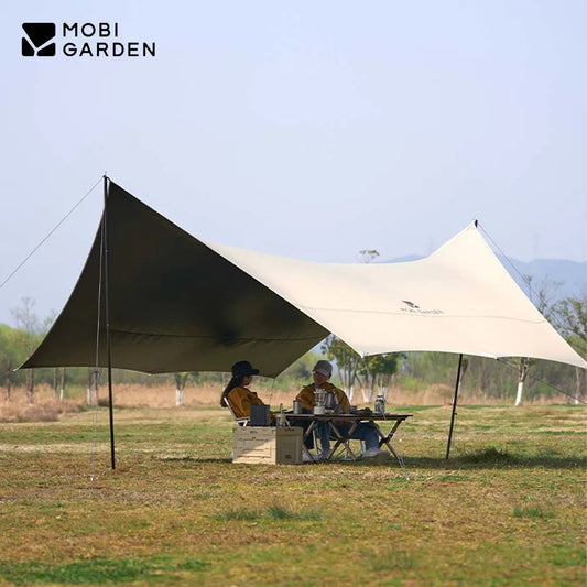 Mobi Garden camping tarp – Zwarte coating, waterdicht & zonwerend - Bivakshop