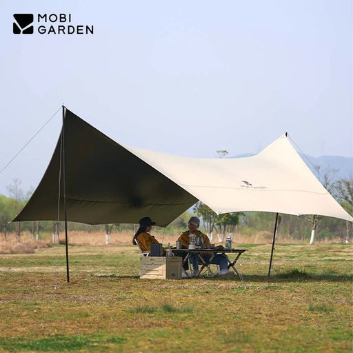 Mobi Garden camping tarp – Zwarte coating, waterdicht & zonwerend - Bivakshop