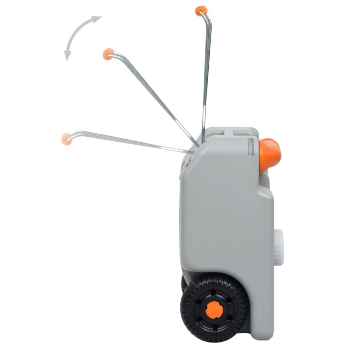 Mobiele Watertank 25L – Grijs – Op Wielen - Bivakshop