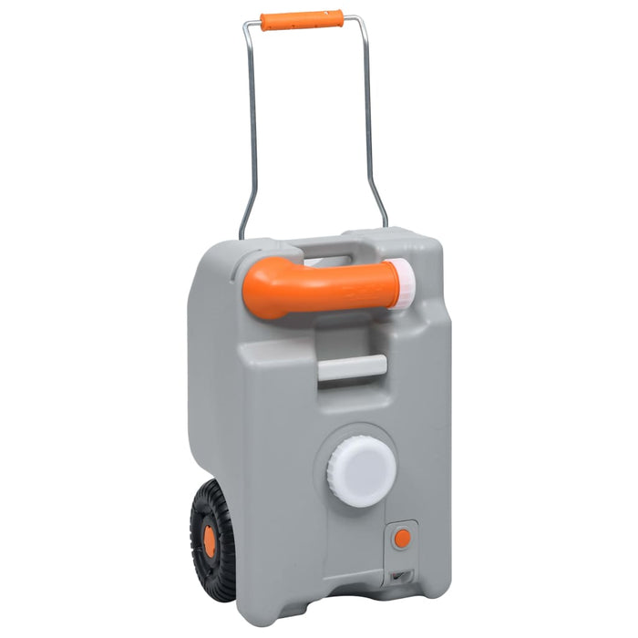 Mobiele Watertank 25L – Grijs – Op Wielen - Bivakshop