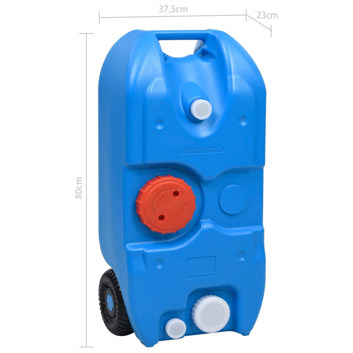 Mobiele Watertank op Wielen 40L – Grote Watercontainer voor Camping & Noodvoorraad - Bivakshop