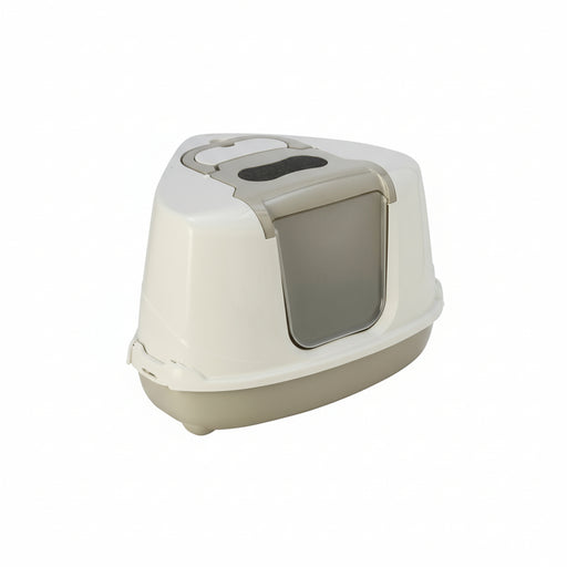 Moderna - Hoek Kattenbak Flip - Beige - 56x45x39 cm - Ruimtebesparend - Bivakshop