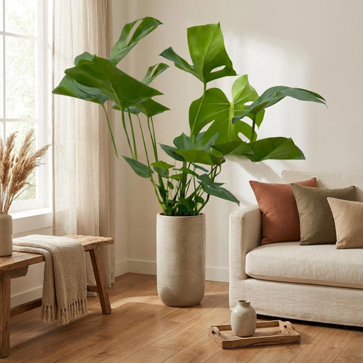 Monstera Deliciosa – Trendy Kamerplant – 70 cm – Tropische Gatenplant - Bivakshop