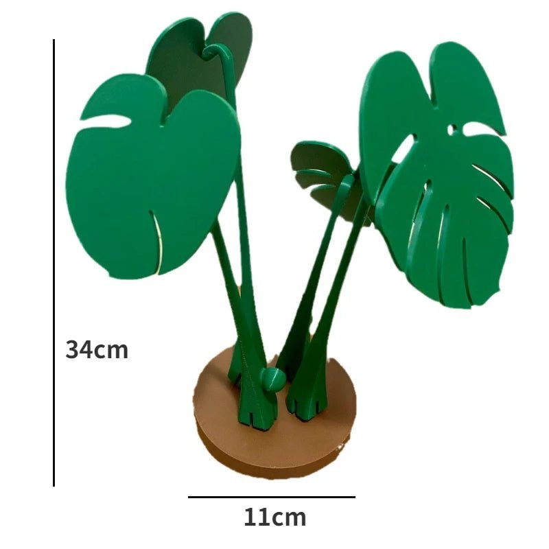 Monstera Onderzetter – 3D Geprint – Magnetisch – Groene Bladdecoratie – Indoor & Home Decor - Bivakshop