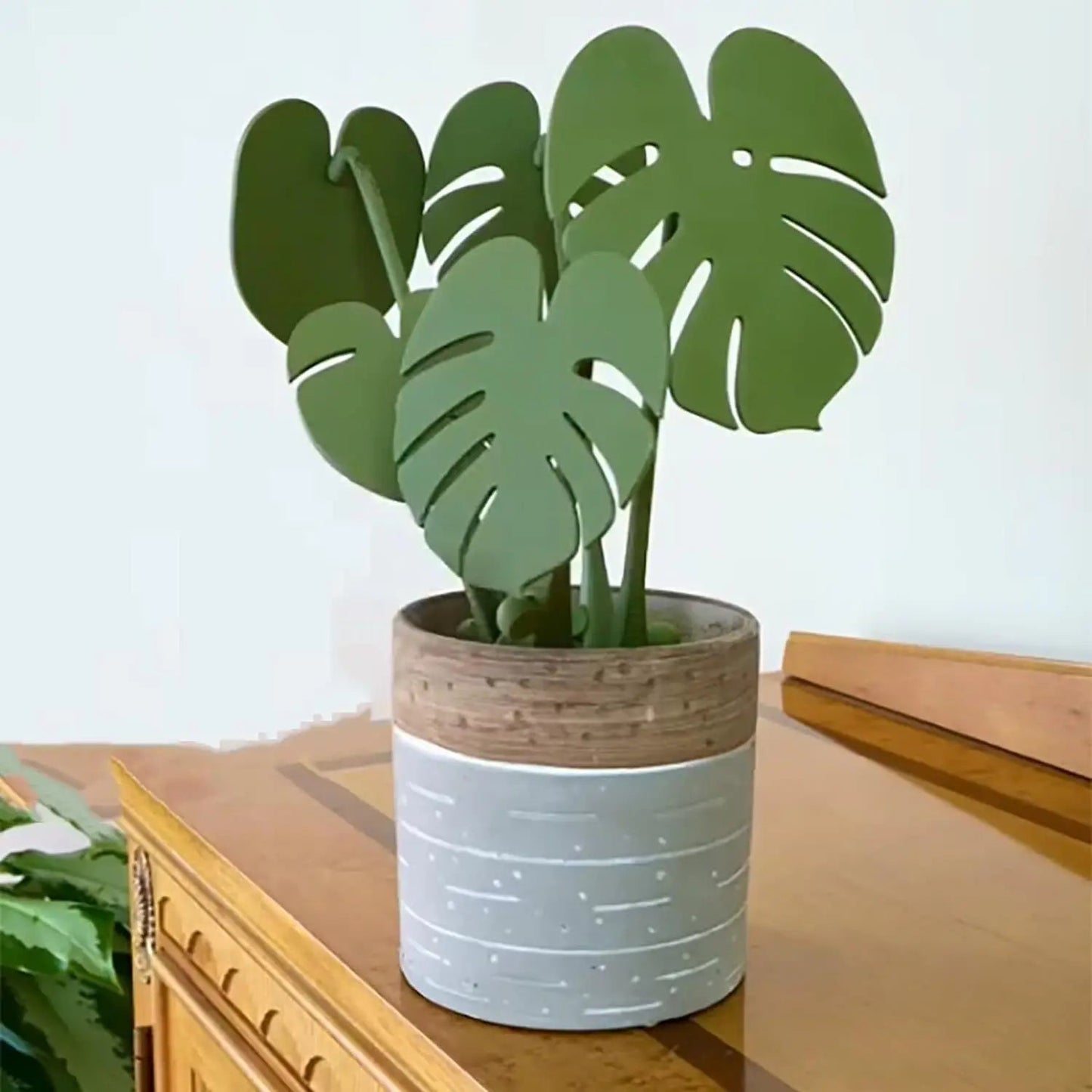 Monstera Onderzetter – 3D Geprint – Magnetisch – Groene Bladdecoratie – Indoor & Home Decor - Bivakshop