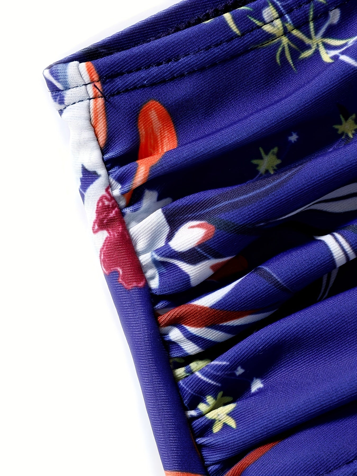 Moxdo - Chique bloemen en strepen bikini set strikdetail - Hoog rekbaar machinewasbaar - Bivakshop