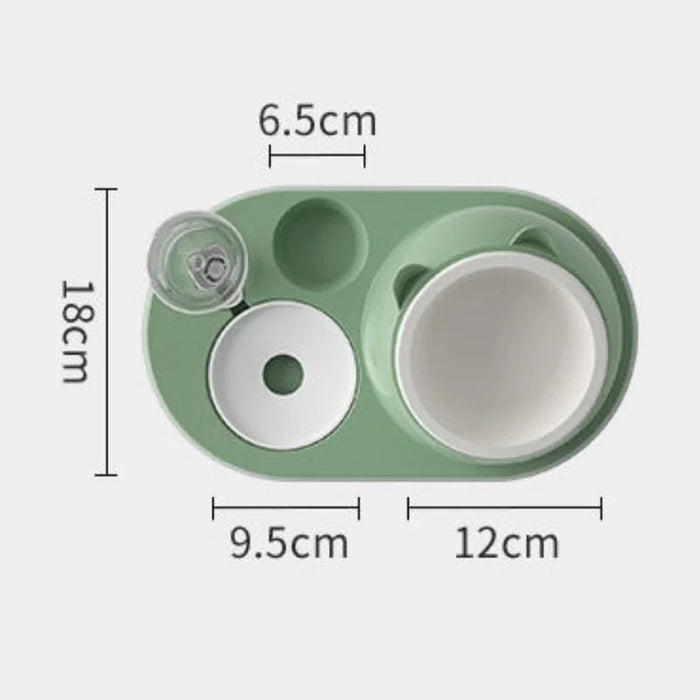 Multifunctionele dubbele voer - en waterdispenser voor huisdieren - Praktisch en stijlvol - Bivakshop
