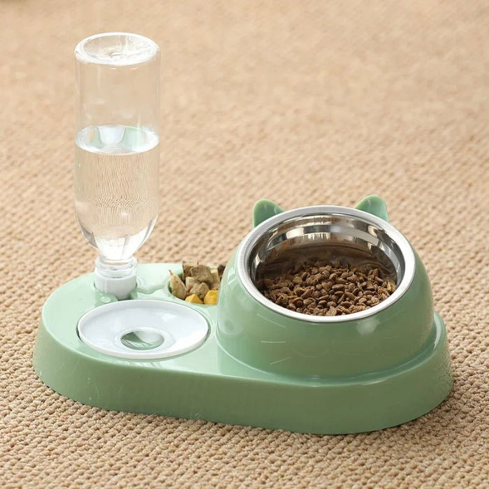 Multifunctionele dubbele voer - en waterdispenser voor huisdieren - Praktisch en stijlvol - Bivakshop