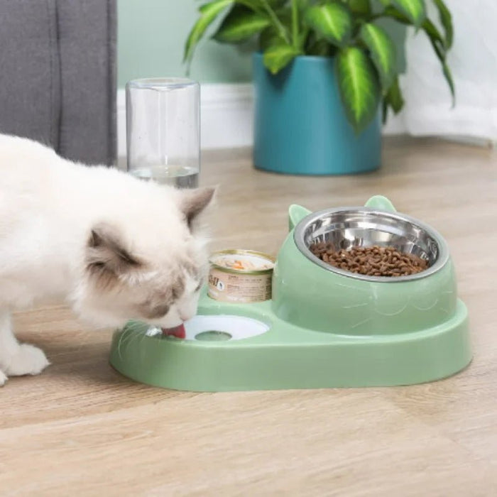 Multifunctionele dubbele voer - en waterdispenser voor huisdieren - Praktisch en stijlvol - Bivakshop