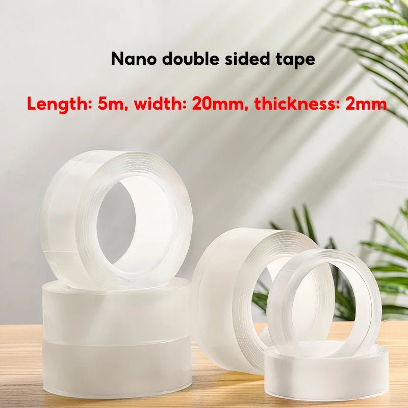 Multifunctionele dubbelzijdige transparante tape - Waterdicht, herbruikbaar en sterk klevend - Bivakshop