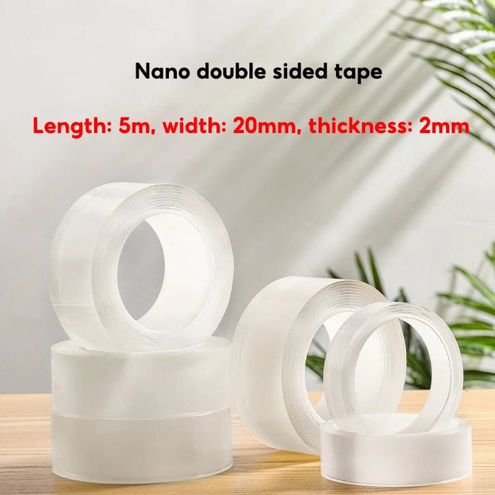 Multifunctionele dubbelzijdige transparante tape - Waterdicht, herbruikbaar en sterk klevend - Bivakshop