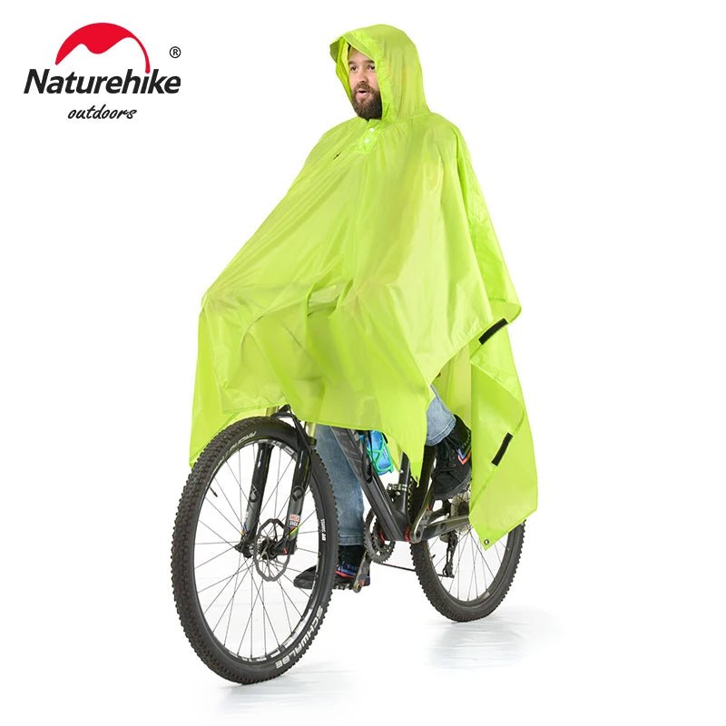 Naturehike 3 - in - 1 multifunctionele poncho – Waterdichte regenjas, zonnescherm & campingmat - Bivakshop