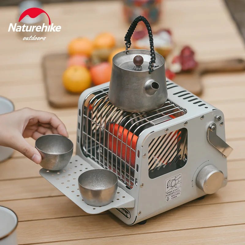 Naturehike campingheater – 1100W draagbare gasbrander voor koffie, thee & verwarming - Bivakshop