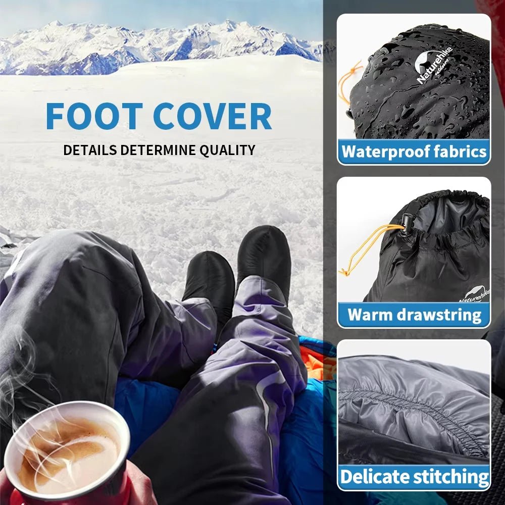 Naturehike dons voetwarmers – Ultralichte en waterdichte winter camp schoenen - Bivakshop