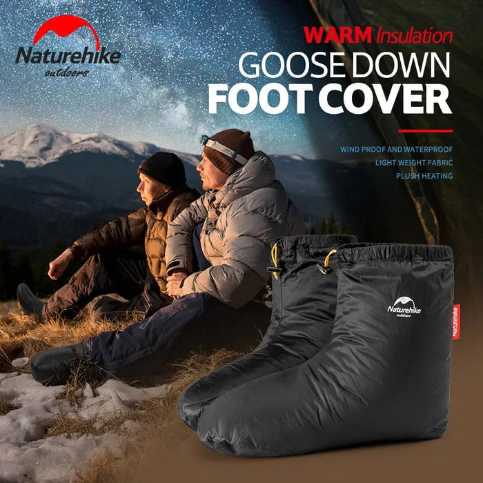 Naturehike donsschoenen – 90% witte ganzendons warme voetbescherming voor camping & binnengebruik – Waterdicht & winddicht - Bivakshop