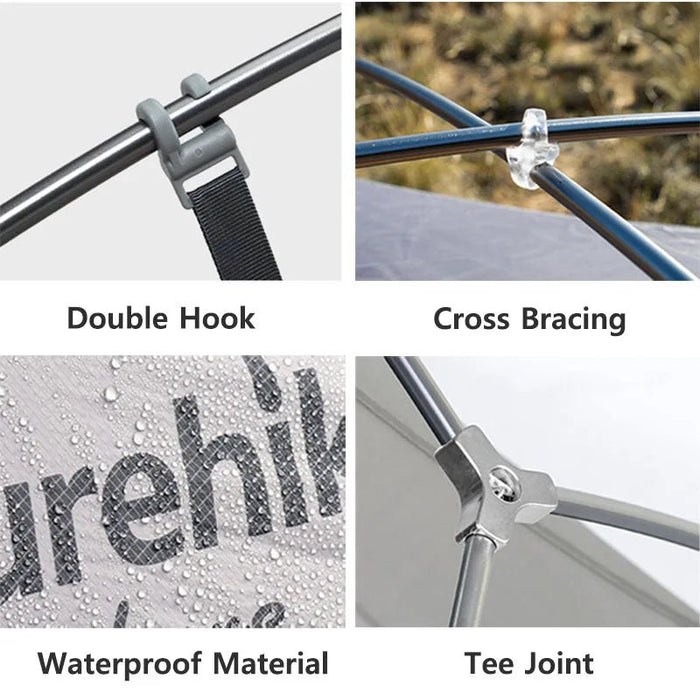 Naturehike Mongar 2 - persoons ultralichte tent - 20D nylon - Waterdicht en compact voor backpacking - Bivakshop