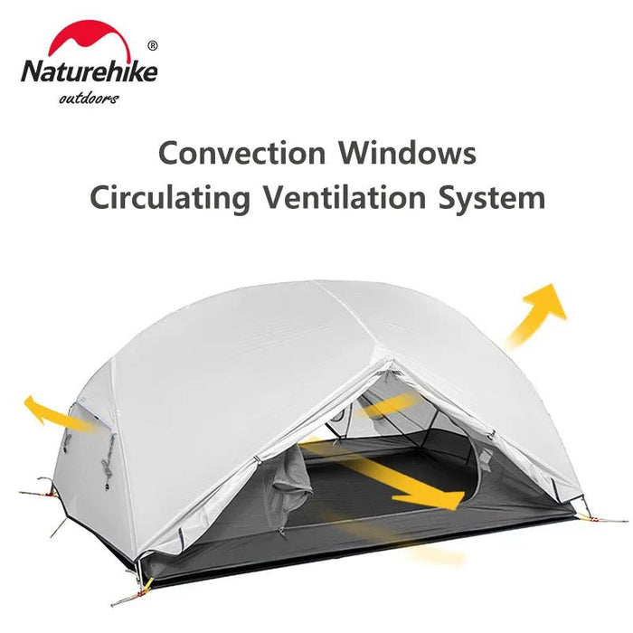 Naturehike Mongar 2 - persoons ultralichte tent - 20D nylon - Waterdicht en compact voor backpacking - Bivakshop